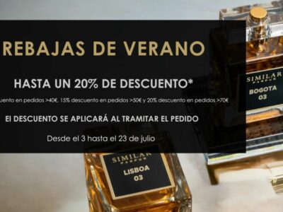 Similar Parfum lanza descuentos de hasta un 20% en sus productos durante el mes de julio