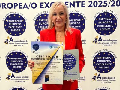 La Dra. Moreno Torres experta en medicina estética y capilar recibe el prestigioso Certificado de Profesional Europeo Excelente