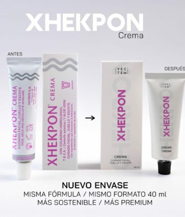 Xhekpon® crema, la icónica crema facial de Laboratorio Vectem, renueva su imagen con un packaging más elegante y sostenible